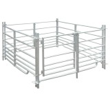 Gossi tarc pentru oi cu 4 panouri, otel galvanizat, 137 x 137 x 92 cm