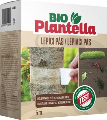 Banda adeziva lipicioasa pentru protectie copaci, Bio Plantella, latime 5 cm, lungime 5 metri, afide, omizi, paduchi, furnici foto