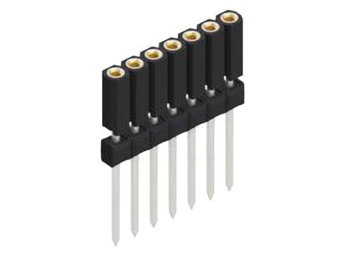 Conector mamă 1x7, THT, 3A