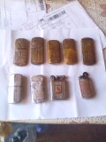 Lot 9 Brichete vechi de colectie cu piatra si benzina perioada antebelica si interbelica