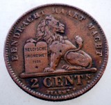 2.222 BELGIA 2 CENTIMES 1911 DER BELGEN, Europa, Cupru (arama)