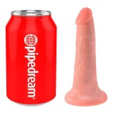 King Cock-Dildo cu Testicule 14 Cm Flesh-Ventuza