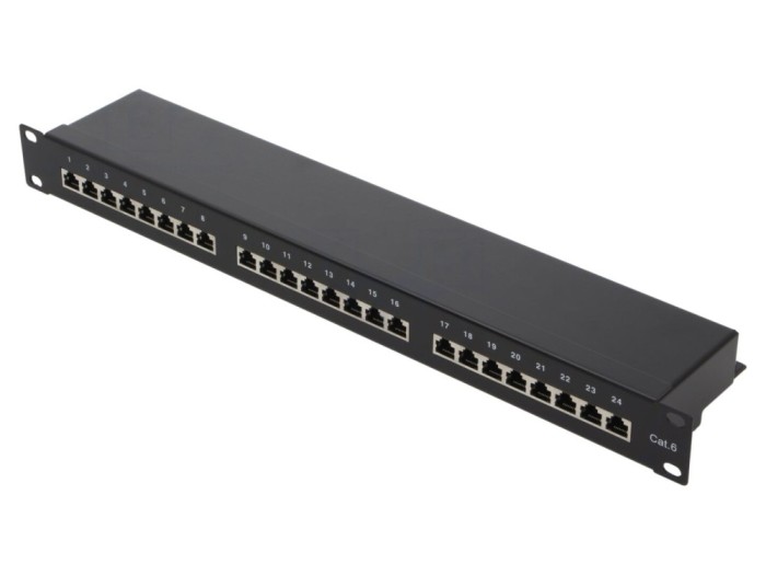 Patch panel RJ45 Cat6 24 porturi