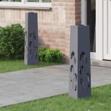 vidaXL Lumină LED Solară pentru Alei 2 pcs Antracit 879760