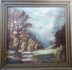 Peisaj mare &ndash; tablou - pictură neoimpresionistă semnată