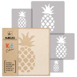 KIDS Șablon de plastic reutilizabile (5 buc) // ANANAS