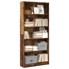 vidaXL Bibliotecă, lemn vechi, 80x24x176 cm, lemn prelucrat