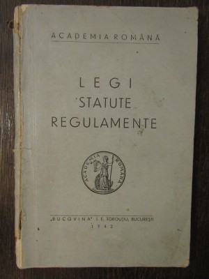 LEGI STATUTE REGULAMENTE 1940 foto