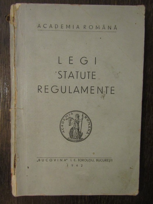 LEGI STATUTE REGULAMENTE 1940