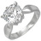 Inel de logodnă cu zirconiu mare strălucitor &icirc;n formă de inimă - Marime inel: 57