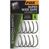 Carlige FOX Super Wide Gape (inturned Eye), Size 2, 10buc/pac