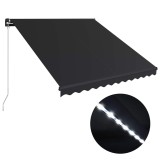 Cumpara ieftin Copertina manuala cu LED solar 3,5 x 2,5 m Antracit
