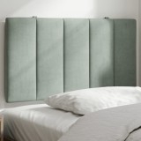 Gossi perna tablie de pat, gri deschis, 90 cm, catifea