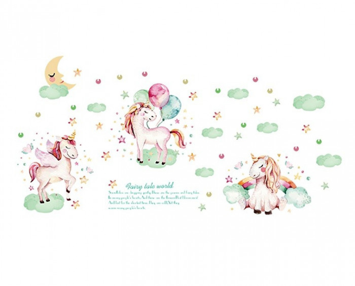Sticker decorativ, Poney, Fairy tale world, 116 cm, 729STK