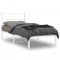vidaXL Cadru pat metalic cu tăblie, alb, 90x200 cm