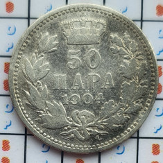 Serbia 50 para 1904 argint - Petar I - km 24 - A010
