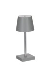 Cumpara ieftin Lampa de masa cu lumina LED, iluminare pe partea de sus si de jos, 26cm, gri din plastic