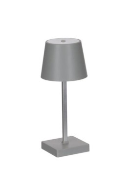 Lampa de masa cu lumina LED, iluminare pe partea de sus si de jos, 26cm, gri din plastic foto