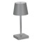 Lampa de masa cu lumina LED, iluminare pe partea de sus si de jos, 26cm, gri din plastic
