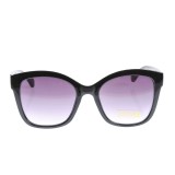 Ochelari de soare cu rama oversize neagra si lentile mov degrade