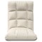 Scaun de podea pliabil, crem, material textil - 3
