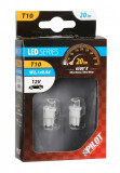 Bec tip LED 12V soclu pl. T10 W2,1X9,5d 2buc Alb dispersat, Lampa