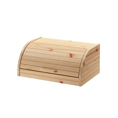 Cutie lemn pentru paine, 40 x 26 x 17 cm, bej foto
