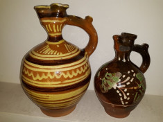 CERAMICA VECHE - ULCIOARE LUT - ROATA OLARULUI - 2 BUCATI foto