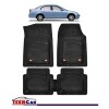 Covorașe Auto TeamCar&reg; Tip Tăviță Compatibile Honda Civic 7 (2000&ndash;2005) - Sedan, Cauciuc, Oem