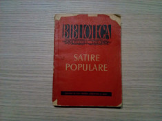 SATIRE POPULARE - Strigaturi, Cintece Satirice, Snoave si Anecdote - 1957, 272p. foto