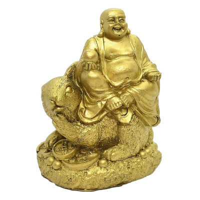 Iepure cu Buddha razand si monede foto