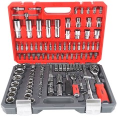 Trusa Scule Tubulare, Imbus, Clicheti, Torx 108 elemente V39063 Verke foto