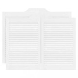 Cumpara ieftin Usi batante cu jaluzele, 2 perechi, alb, 80x100 cm