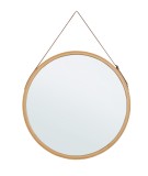 Oglinda perete bambus maro Desty 45 cm