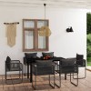 VidaXL Set de servit masa pentru grădină, 7 piese, negru 3099080