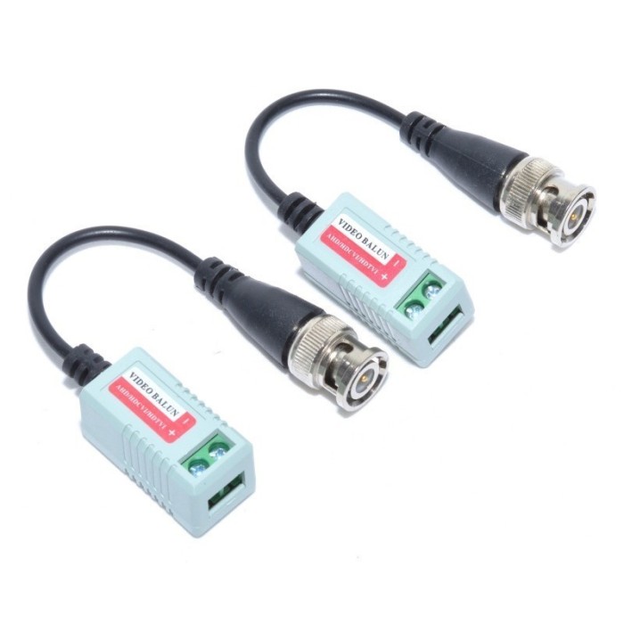 Set adaptoare elSales ELS-VDBLN Video Balun pentru transmiterea imaginii la distante mari,tehnologie HD-CVI,