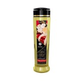 Ulei de Masaj Shunga Capsuni si Sampanie 240ml - Ulei Corp Hidratant cu Vitamina E si Ylang Ylang