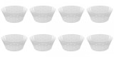 Set boluri, 8 piese, 3.42 l, Plastic, Transparent