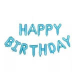 Set Baloane Folie Happy Birthday Flippy, 40cm, Baby Blue - Decor Aniversare Copii, Petrecere