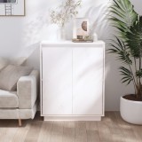 vidaXL Servantă, alb, 60x34x75 cm, lemn masiv de pin