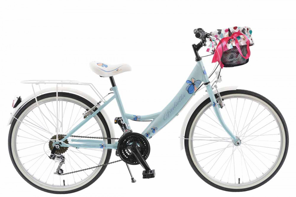Bicicleta copii 9 - 12 ani Kands® Giulietta 130-165 cm inaltime Roata 24'',  Albastru | Okazii.ro