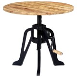 vidaXL Masă laterală, 60 x (46-63) cm, lemn masiv de mango și fontă 247915