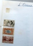 Lot Timbre Oceania 1934-1948 - Așezările Franceze, Peisaje Exotice, Insula Reunion - Ștampilate -GB