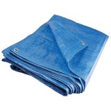 Prelata impermeabila rezistenta UV, 5x8 metri, 80 g/mp, inele de prindere, albastru, DSH, 102622