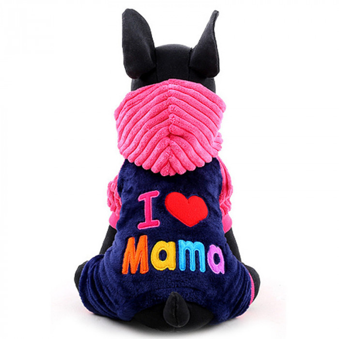 Bluza I Love Mama, calduroasa, pufoasa XL Roz