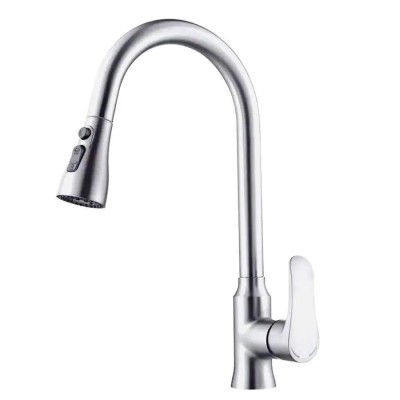 Baterie Bucatarie cu Dus Extractibil Inox Argintiu ZY1014 ModernLight Concept foto