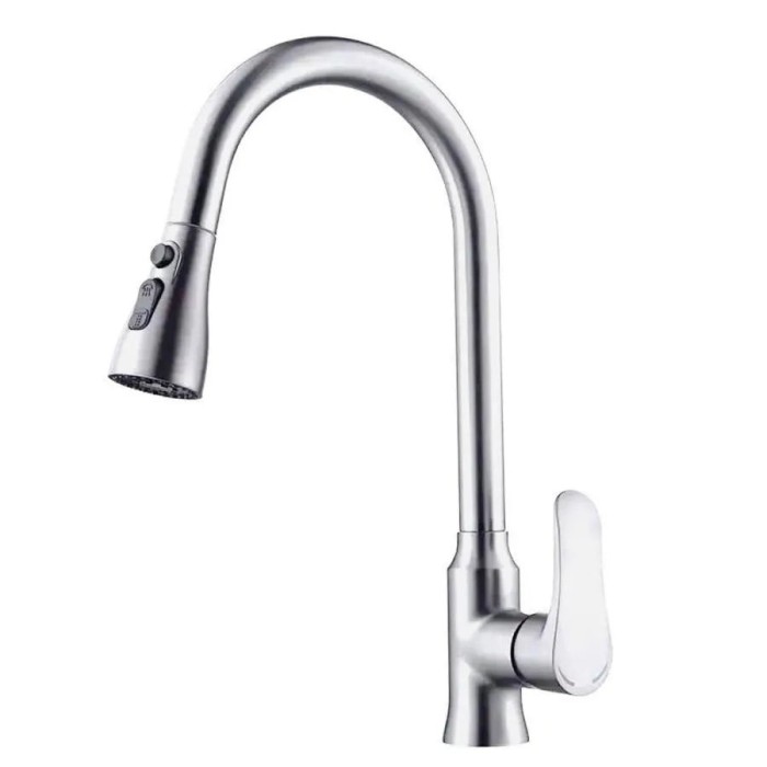 Baterie Bucatarie cu Dus Extractibil Inox Argintiu ZY1014 ModernLight Concept
