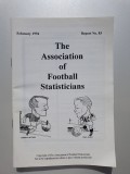 Buletin The Association of Football Statisticians, Febr 1994, 60 pag, stare fb, 36, Albastru