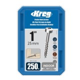 Set holtsuruburi pentru gauri in lemn Kreg SPS-C1-250, O8x25 mm, 250 bucati