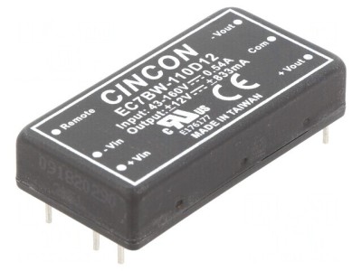 Convertor DC/DC 20W 43-160V la 12V/-12V EC7BW-110D12 foto